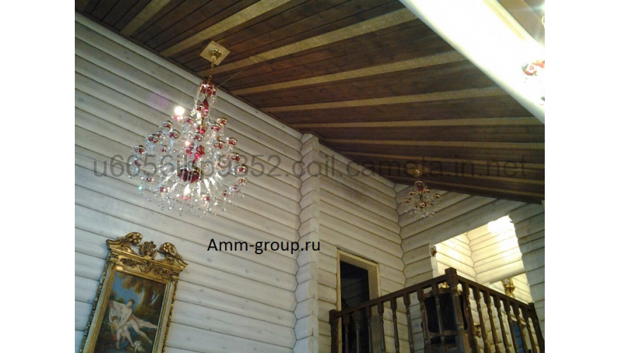 Отделка потолка в деревянном доме1